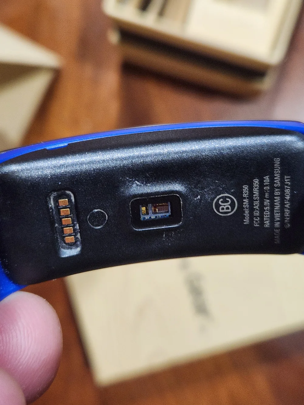 Samsung Gear Fit Smart Fitness Band - Blue and Black
